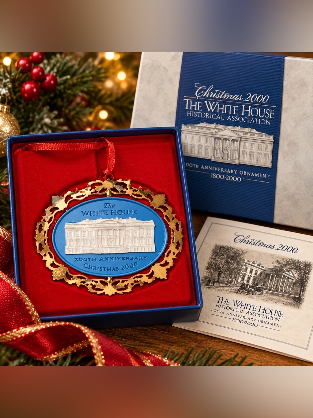 White House Historical Association 2000 Christmas Ornament 200th Anniversary